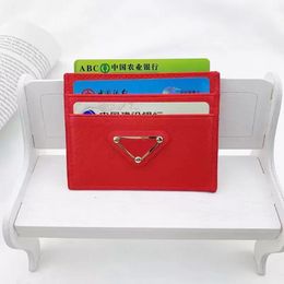 Women's Mens Coin Purses triangle Card wallets Luxury Designer wallet holder with box woman fashion 4 card slots Holders Silv237r