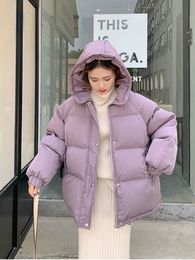 Women's Down Parkas Winter Coat for Coats Clothes Short Jacket Thick Hooded Cotton Padded Female Korean Loose Ladies Outwear 221205