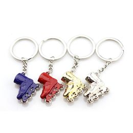 4 Colours Skates Shoe Keychains Metal Keychain Pendant Ice Rink Promotion Gift Keyring Fashion Accessories Key Chain