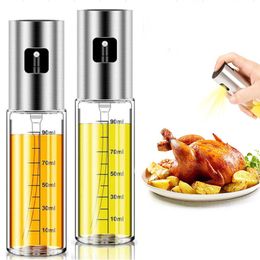 Herb Spice Tools 100ML Pressure Spray Bottle with Scale Glass Bowl BBQ Olive Oil Spray Diffuser for Kitchen Dispenser Bottle Squirt Container 221203