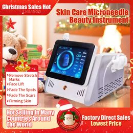 2023 Christmas Laser Machine Portable two-in-one Radio Frequency Dot Matrix Micro-needle Machine with Cold Hammer Anti-acne Pores Facial Skin Care