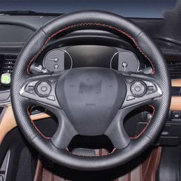 Customised Car Steering Wheel Cover Cowhide Leather Braid Auto Interior Accessories For Buick Regal Opel Insignia 2014 2015