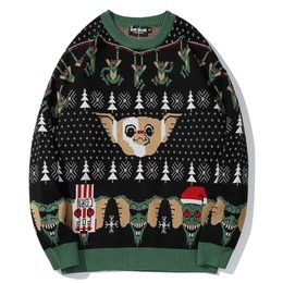 Men's Sweaters Ugly Christmas Sweater For gift Santa Elf Funny Pullover Womens Mens Jerseys Loose Tops Autumn Winter Clothing 221206