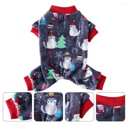 Dog Apparel 1 Pc Winter Costume Four-legged Coral Fleece Jumpsuit Clothes For