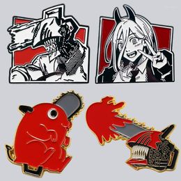 Brooches Chainsaw Man Anime Brooch For Backpacks Enamel Pin Shirt Pins Metal Women Badges Jewellery Accessories