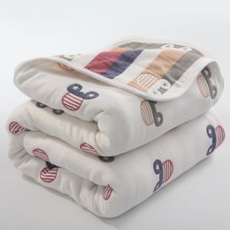 Blankets Swaddling 6 Layers 100% Muslin Cotton Swaddle Warp Infant Bedding Receiving Bath 90100cm 221205