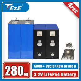 Grade A 3.2V 280Ah 4PCS Lifepo4 Battery DIY 12V 24V 48V Rechargeable Battery Pack for RV Boat Golf Cart Solar Storage System