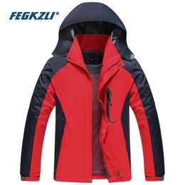 Mens Jackets Spring Autumn Brand Outdoor For Men Thin Jacket Coats Patchwork Windproof Rainproof Hiking Pockets Hooded 221206