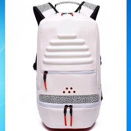 backpack Man and woman PU fashion cement crack basketball backpack outdoor Leisure splice Mountain climbing tourism student school2320