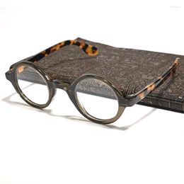 Солнцезащитные очки Cubojue круглые очки для чтения мужчины женщины против синего света 0 100 150 200 250 300 Зеленые черепаховые очки рамы мужчин 42 мм 46 мм