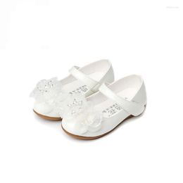 Flat Shoes Princess Flowers Girls Shose Little Girl Dress Children Leather For Toddlers Kids Wedding Party 1 2 3 4 5 6 Years