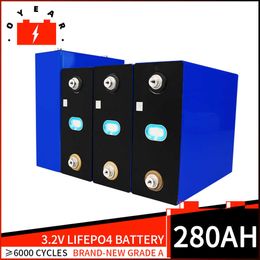 Rechargeable 280Ah Lifepo4 3.2V Lithium iron phosphate Battery Cell Pack DIY 12V 24V 48V For RV Vans Campers Boat Solar Battery