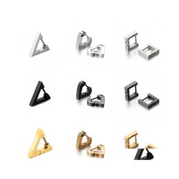 Stud 1 Pc Stainless Steel Mini Geometric Stud Earrings Trendy Hoop For Women Men Fashion Gift Party Jewellery 100 D3 Drop Delivery Dhm1D