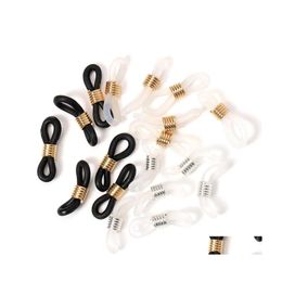 Connectors 200Pcs/Lot Black White Clear Sport Glasses Rope Eyeglasses Chains Eyewear Accessories Spectacles Holders Connector C3 Dro Dh7Vf