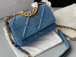 Channelbags Denim Chanelles Women Brand Bag Wallets Woc Crossbody Chain CC Rhomb Metal Label Single Chanells Shoulder Bag Clamshell Girl Fashion Designer Undera