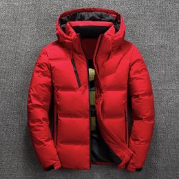 Men's Down Parkas Winter Warm Men Jacket Coat Casual Autumn Stand Collar Puffer Thick Hat White Duck Parka Male Men's Winter Down Jacket With Hood bf 221206