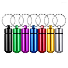 Storage Bottles Portable Aluminium Alloy Keychain Waterproof Sealing Container For Outdoor Travelling Camping