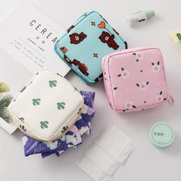 Storage Bags Portable Mini Women Tampon Waterproof Bag Cute Sanitary Pad Pouches Makeup Lipstick Key Earphone Data Cables Organiser