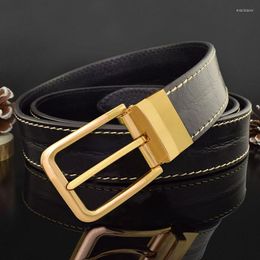 Belts Pin Buckle Designer Fashion Belt Casual Full Grain Leather Trousers High Quality Men's Classic Cintos Masculinos