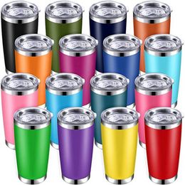 20oz Tumbler Thermal Water Bottle With Sealed Lid Stainless Steel Insulated Leakproof Coffee Cup Powder Coating f1206