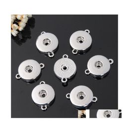 Clasps Hooks 18Mm Noosa Style Alloy Stainless Steel Bracelet Head Connector Snap Button Base For Diy Personality Jewellery Findings Otzhx