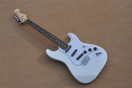 White 6 strings Electric Guitar With Chrome Hardware Rosewood Fretboard Provide Custom Service