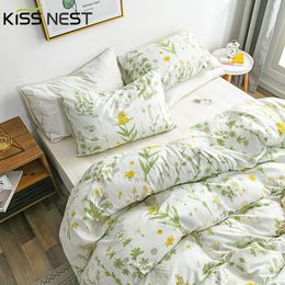 Bedding sets European Flower Style Sets 2-3 Pieces 1 Duvet Cover 1/2 Pillowcases Queen King Single Double Twin Full Size 221205