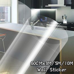 Window Stickers 3M/5M/10M Oil-Proof Kitchen Transparent Wall Sticker Cabinet Stove Wallpaper Self Adhesive Waterproof Bathroom Tile