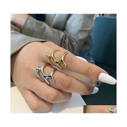 Wedding Rings Sier Color Trend Vintage Wedding Ring Irregar Hollow Branches Adjustable Rings For Women Fine Party Jewelry 272 D3 Dro Dhbyr