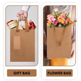 Gift Wrap Paper Kraftbrown Handlesshopping Treat Wedding Goodie Tote Wraptags Wrapping Candy Party Holiday Birthday Christmas Grocery