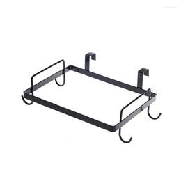 Kitchen Storage Iron Cabinet Garbage Rack Trash Bag Holder Hanging Hook Racks Supplies Frame Tool