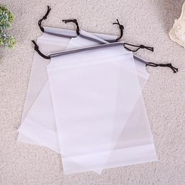 Translucent Shoes Bags for Travel Storage Packing Large Clear Drawstring Bag Cosmetic Cotton Storage