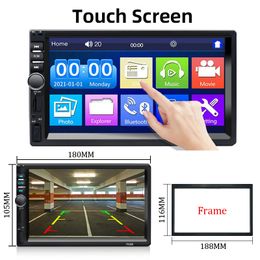 Car Radio 2 din Stereo 7" HD Touch Screen Autoradio Multimedia Player Auto Audio ISO MP5 Bluetooth USB TF FM Camera