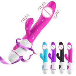 Masajeador de juguetes sexuales vibrador China de alta calidad 30 frecuencia doble modario vibración anal s g spot consolador mujeres