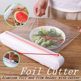 Other Kitchen Tools Foil dispenser with cutter Cling Plastic Wrap Dispenser accessories Film Food Fresh Convenience storage 221205