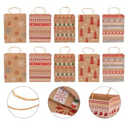 Gift Wrap Christmas Paper Treatcandy Container Tote Kraft Holiday Shopping Retailhandle Business