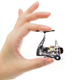 Baitcasting Reels POWER Full Metal Mini Winter Ice Fishing Reel Small Spinning Carp Raft Wheel for Fish Accessories Saltwater Gear 221206