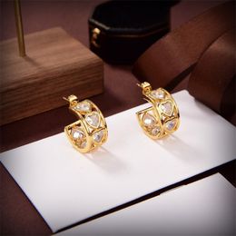 Designer Luxury Earrings Ear Studs Fashion Brand Casual Earring Stud Classic Letters Golden Silver Diamond Pearl Jewellery