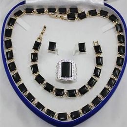 Fashion Jewelry Wholesale priceNew noble natural black onyx Necklace set