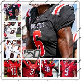 Custom College Ball State Cardinal Football Jersey Drew Plitt John Paddock Carson Steele Will Jones