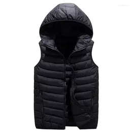 Women's Vests 2022 Loose Winter Vest Solid Hooded Zipper Pockets Ladies Coats Casual Sleeveless Jackets Waistcoat For Female Fashion