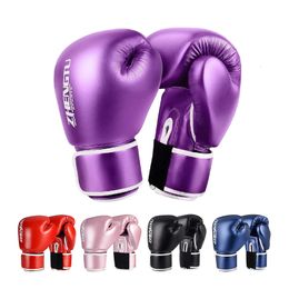 Sports Gloves ZTTY Boxing Women Training PU Sanda Kickboxing Mitts Muay Thai Fighting Sandbags Guantes De Boxeo Men 221205