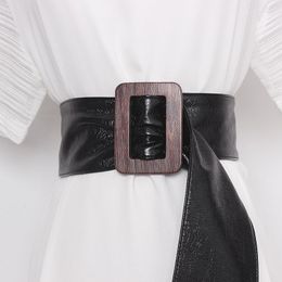 Gürtel Nicht-Pin-Schnalle Verstellbare Taillengürtel Frauen schwarz weiche Patentleder Breites Korsett-Gurt Bund Cinturon Mujer 2022