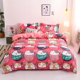 Bedding sets "Cute cartoon Duvet Cover Bed Euro Set for Double Home Textile Luxury Pillowcases Bedroom 200x200 No sheet 221205