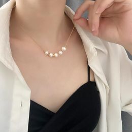 Chains Huge Bud Pearl Necklace Pendant Chain Elengant Lady Natural Pearls Jewerly For Women Choker Party Accessories Gifts