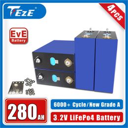 2022EVE Battery 4PCS 3.2V 280Ah New Class A LiFePO4 for RV Home Energy Storage Outdoor Energy Storage Wild Fishing Battery