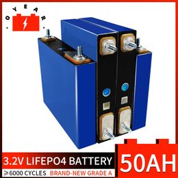 3.2V 50AH Lifepo4 Battery DIY 12V 24V 48V Solar Battery Rechargeable Lithium iron phosphate Cell Pack For RV Vans Camper EV Boat