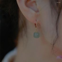 Hoop Earrings Vintage Tassel Green Crystal Ball Earring For Women Girls Party Wedding Trendy Jewellery Eh394