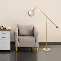 Floor Lamps Creative Bubble Ball Furniture Decor LED Smoke Grey Glass Light Fixtures Living Room Marble Lights