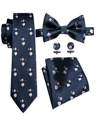 100 Silk Mens Lanchef Set e gravata borboleta Blue Blue Little Panda Padrão Cute Fashion Designer Dress LH835 D50664356326